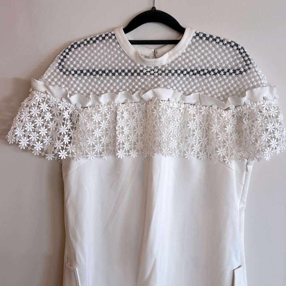 Self-Portrait Mixed Floral Frill Mini Dress - Picture 10 of 16